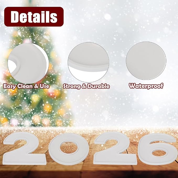 MRPAPA White Fillable Number 2026 Charcuterie Board Set, 2026 Number Serving - Image 3