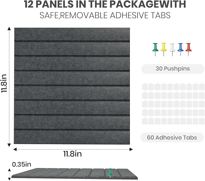 Large Cork Board Alternative 48” X 36” Felt Bulletin Board Tiles, - Image 3