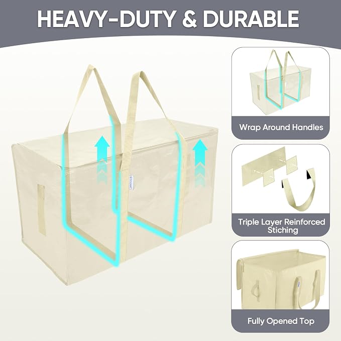 TICONN 4 Pack Extra Large Moving Bags Heavy Duty - Image 3