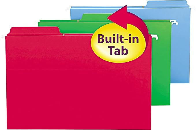 Smead FasTab Hanging File Folder, 1/3-Cut Built-in Tab, Legal Size - Image 2