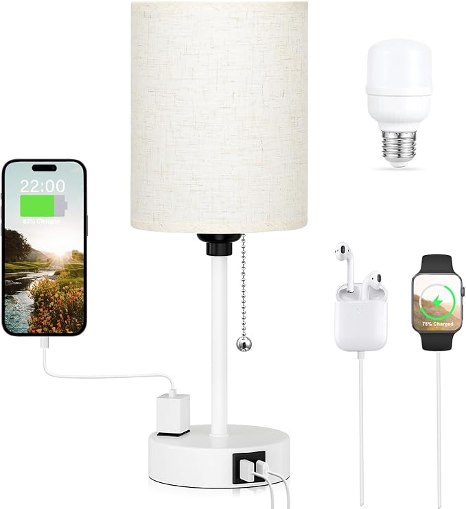 Small Bedside Lamp for Bedroom Nightstand - Image 7