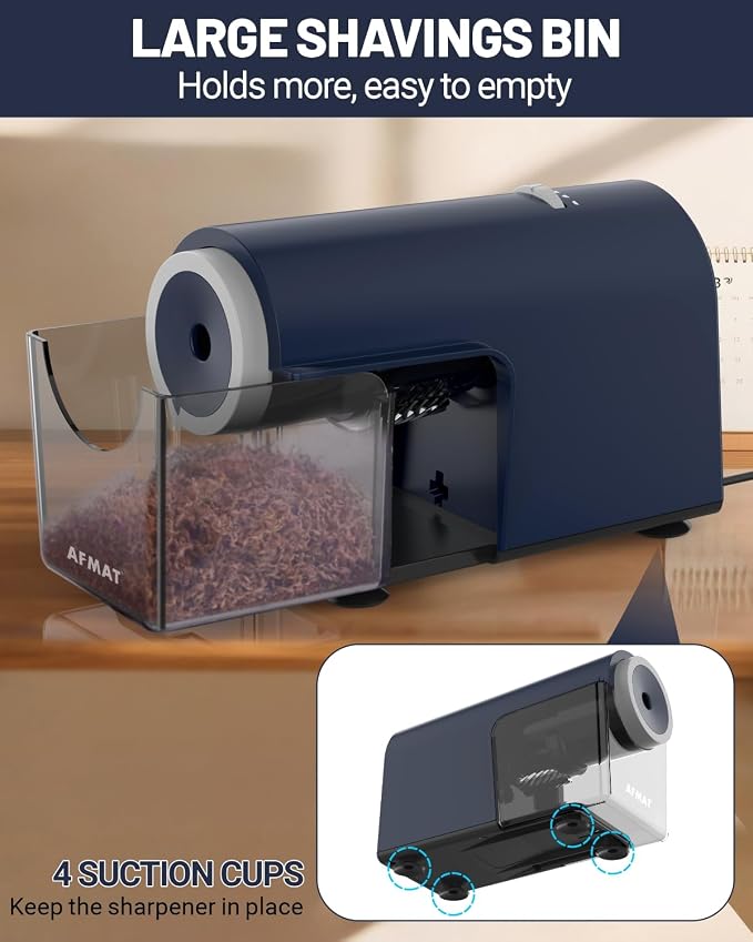 AFMAT Electric Pencil Sharpener, Fully Automatic Pencil Sharpener - Image 7