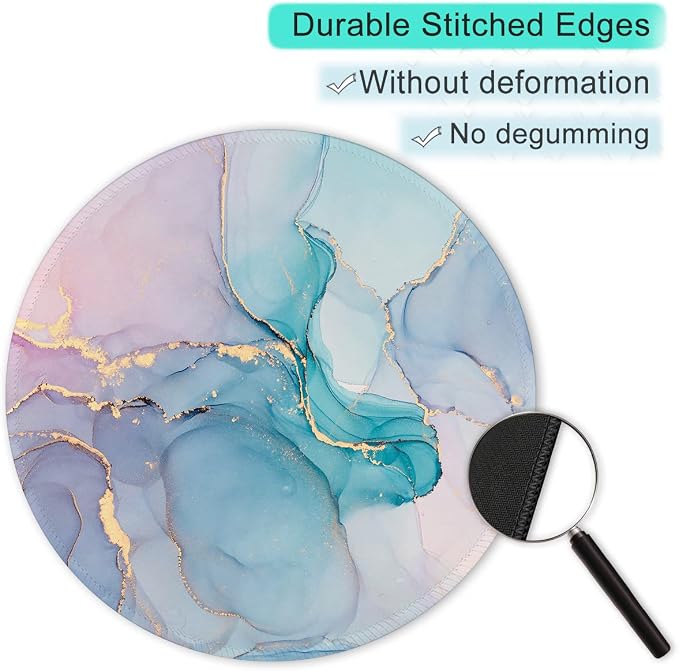 ITNRSIIET Round Mouse Pad with Stitched Edge Premium-Textured Waterproof - Image 5