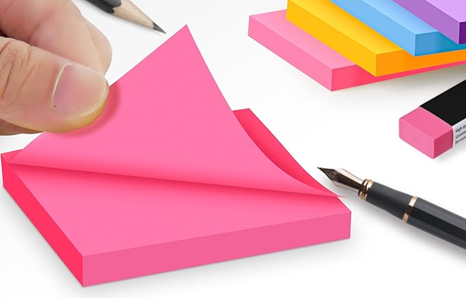 Pop Up Sticky Notes 3x3 Refills, Strong Adhesive Memo Pad Bulk - Image 3