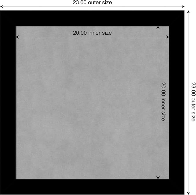 Amanti Art Black Framed Magnetic Board 23x23 Medium Vision Board - Image 3