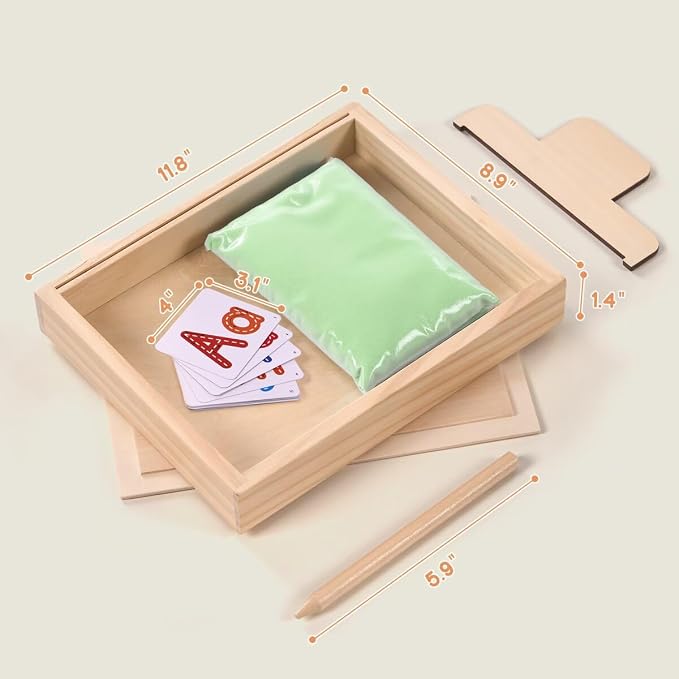 Montessori Sand Tray for Kids, Writing Play Sand Tray - Image 3