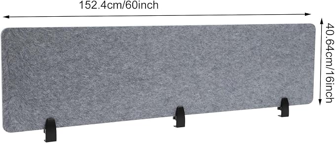 Clamp-On Acoustic Desk Divider, Desktop Privacy Panel, Sound Absorbing - Image 2