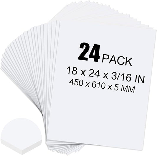 ToLanbbt 24 Pack White Foam Board, Displaying by ToLanbbt