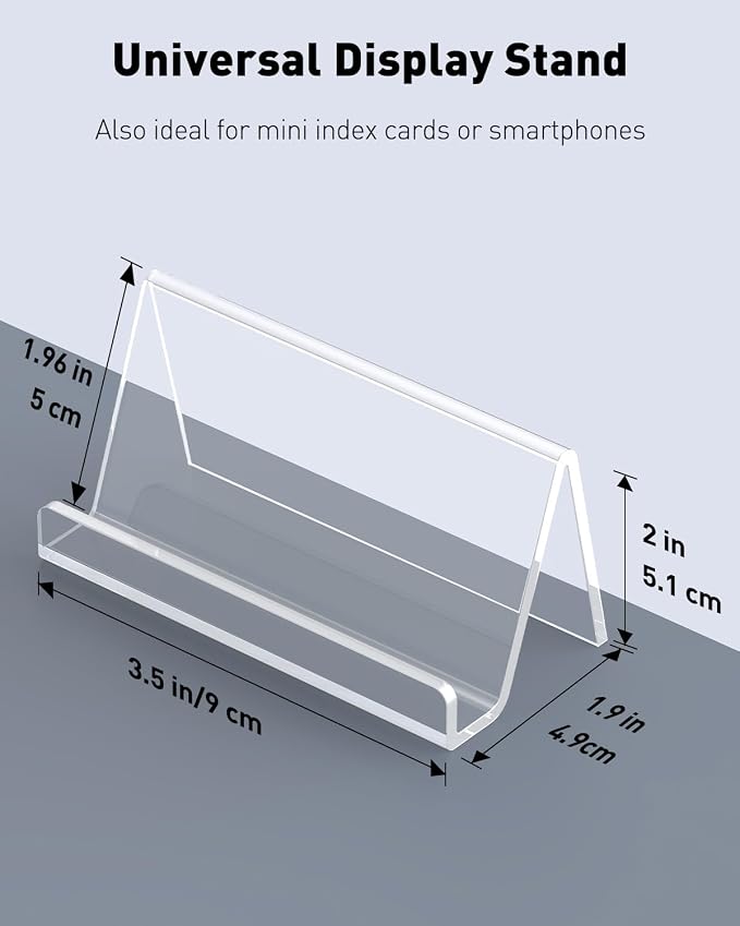 Uniclife 8 Pack Acrylic Business Card Holder - Image 4