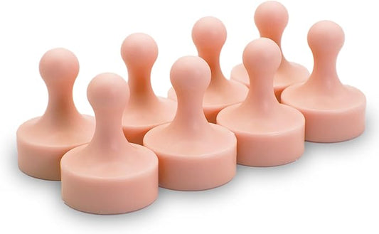 GLASSBOARD STUDIO Powerful Neodymium Magnets, Pawn-Shaped - Strong Fridge/Refrigerator and Whiteboard Magnet, Ideal for Office, Kitchen, Crafts - Rare Earth, Heavy Duty (8, Juicy Peach)-DeskLoop Office