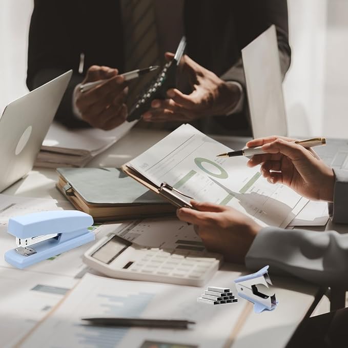 Blue Office Stapler, 25 Sheet Capacity - Image 5