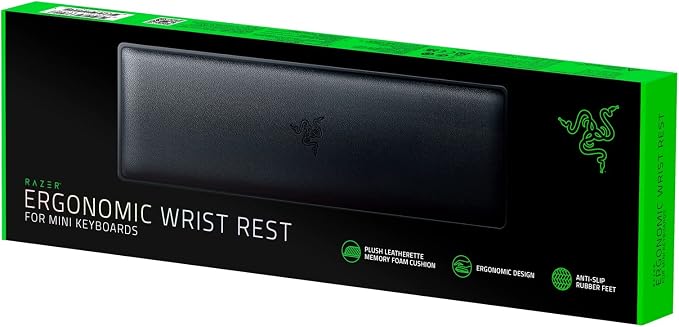 Razer Ergonomic Wrist Rest for Mini Keyboards: Plush Leatherette Memory Foam by Unknown