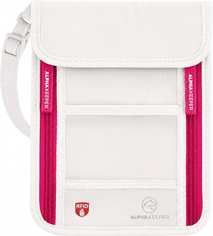 Neck Wallet, Travel Pouch For Passport Holder And Documents, Travel Neck Wallet by Alpha+Keeper