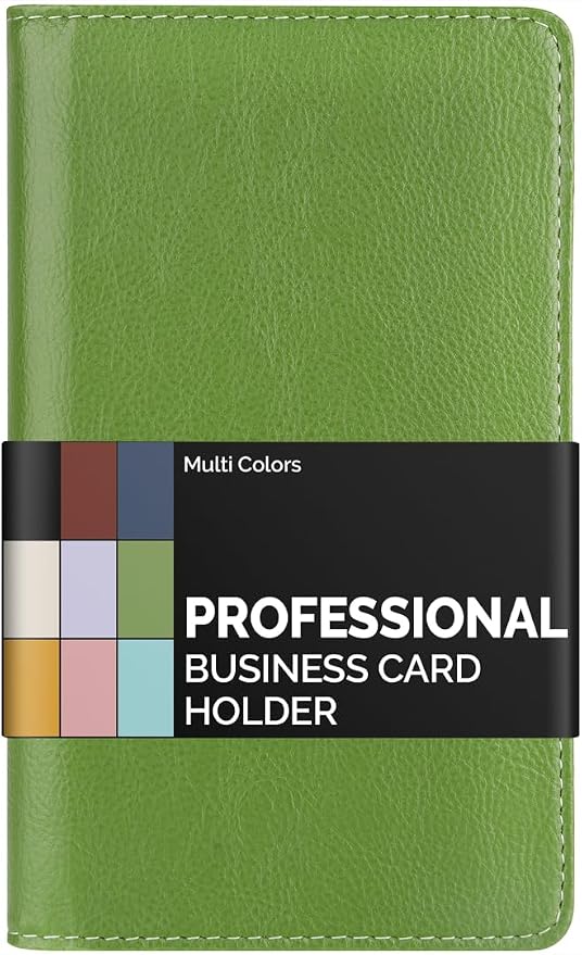 Sooez Leather Professional Business Card Book Holder Organizer, 240 Capacity by Sooez