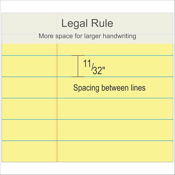 Legal Pads – 8.5” x 11”, Perforated, 50 Sheets per Pad – Pack of 6, Smooth - Image 2