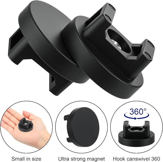 Yookeer 30 Pcs Magnetic Zip Tie Mount Base Black Magnetic Cable Clips Wire - Image 3