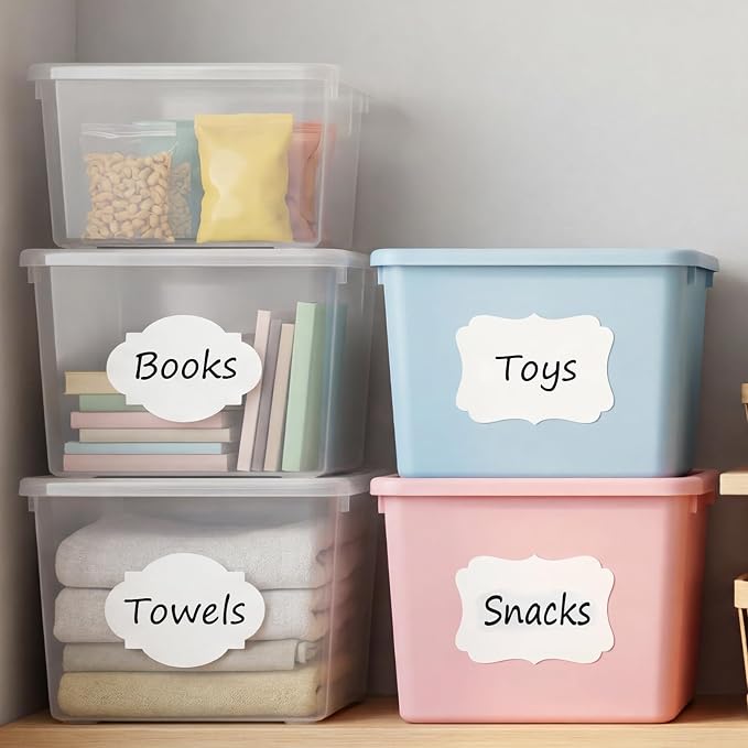 160 Pcs Labels for Storage Bins, 6 X 4 Inch Storage Bin Labels Large Removable - Image 7