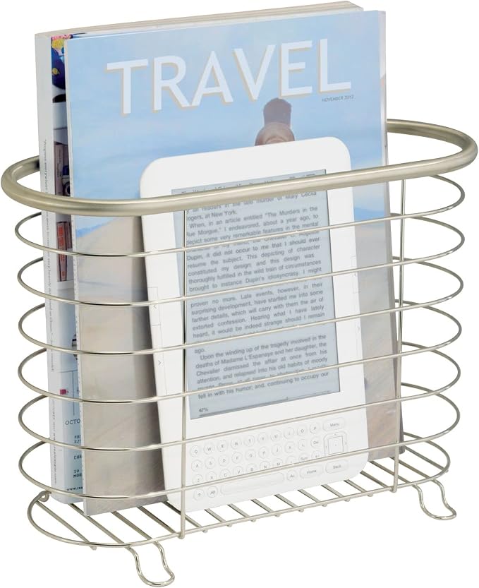 mDesign Steel Magazine Holder Storage Organizer Bin by mDesign