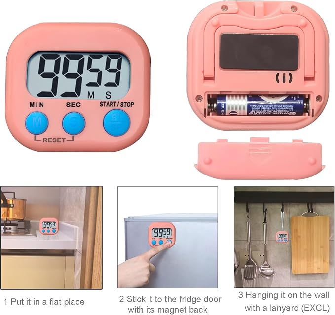 Digital Kitchen Timer, BESTWYA Electronic Timer - Image 6