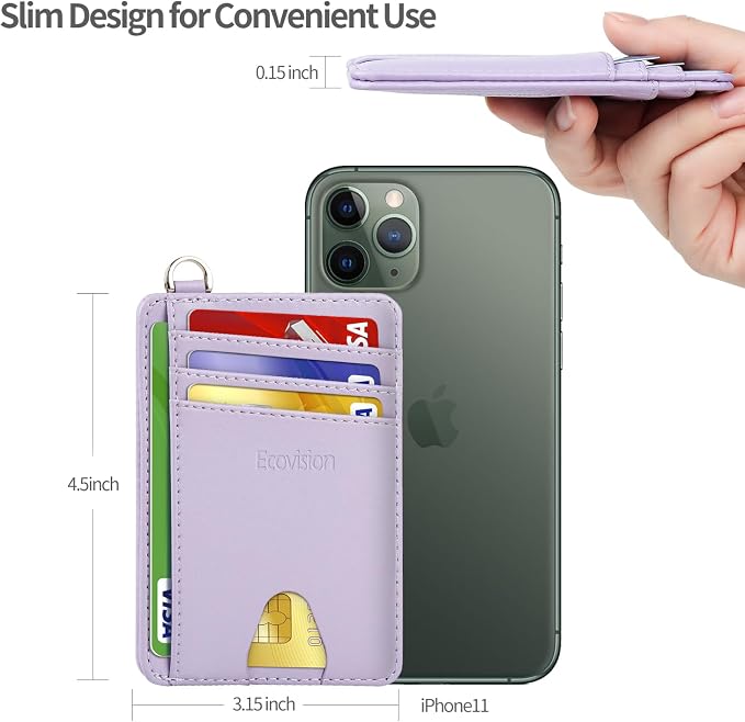 Slim Minimalist Front Pocket Wallet, RFID Blocking Credit Card Holder Wallet - Image 8