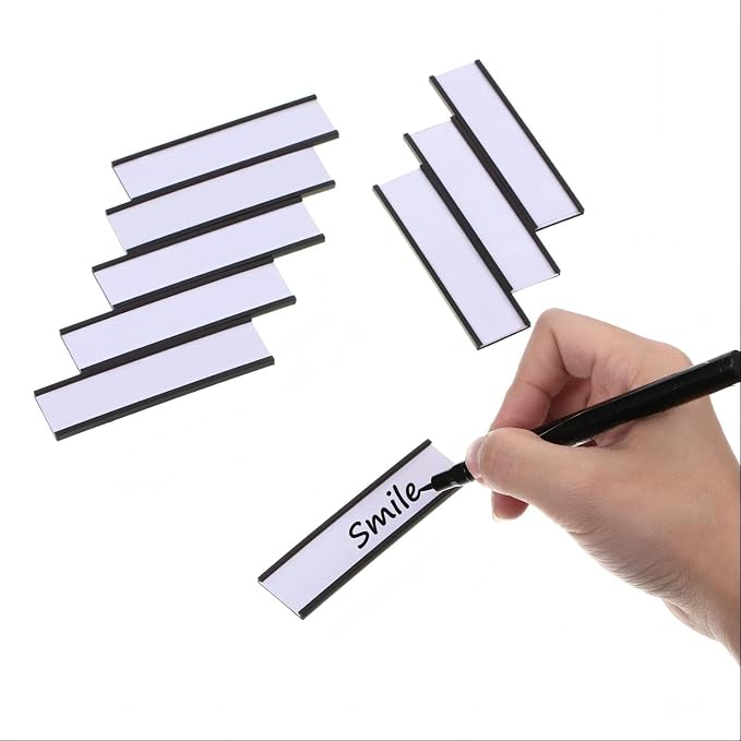 Outus 30 Pcs Magnetic C Channel Magnetic Labels Holders 3 x 0.8 Inch Toolbox - Image 4
