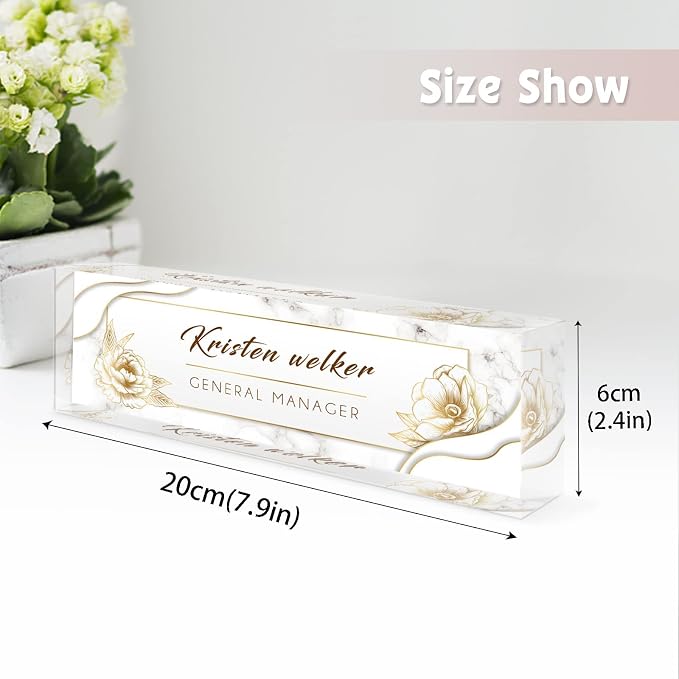 Personalized Office Name Plate for Desk, Custom Employee Appreciation Gifts - Image 4
