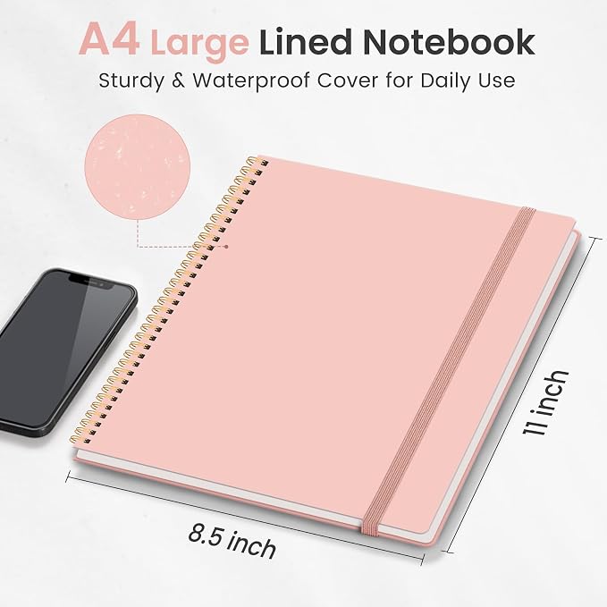 Taja Spiral Lined Notebook, 8.5"x11" Notebooks - Image 5