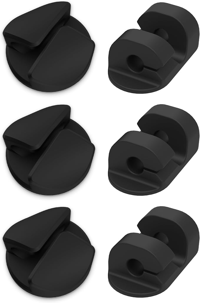 Scosche CMAA2R-6PKRP 6 Pack Adhesive Cable Management Clip Kit in Two Styles by Scosche