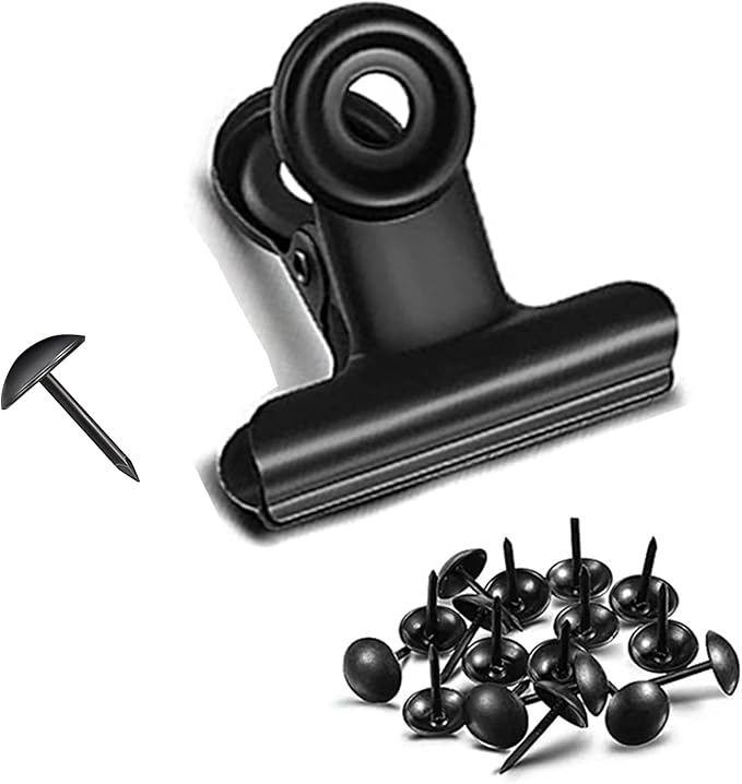 YUCHIYA 32 Pack Metal Clips & Push-pins by YUCHIYA