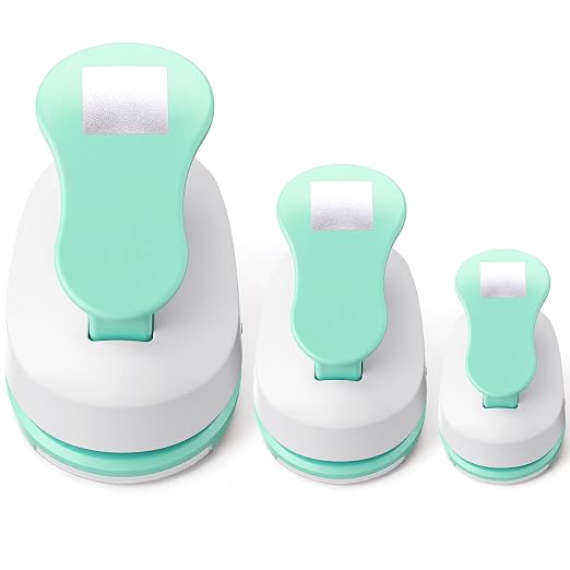 CHENGU 3 Pack Square Craft Hole Punch Corner to Corner 2, 1 and 5/8 Inch Punch by CHENGU