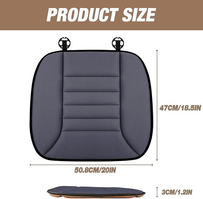 MYFAMIREA Car Seat Cushion Pad 1.2" Thick Comfort Seat Protector - Image 7