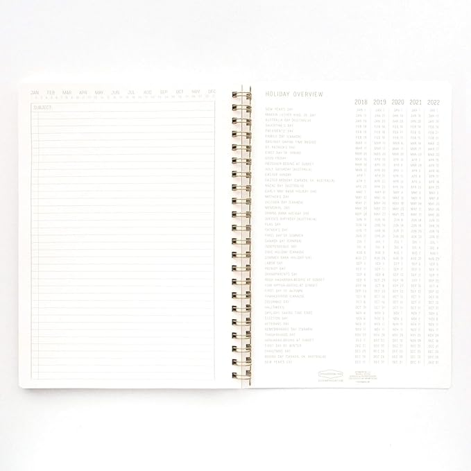 DesignWorks Ink Textured Paper Twin Wire Notebook, Daily Planner & Soft Cover - Image 6