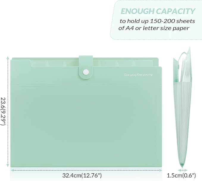 SKYDUE Accordion File Organizer, Expanding File Folder - Image 2
