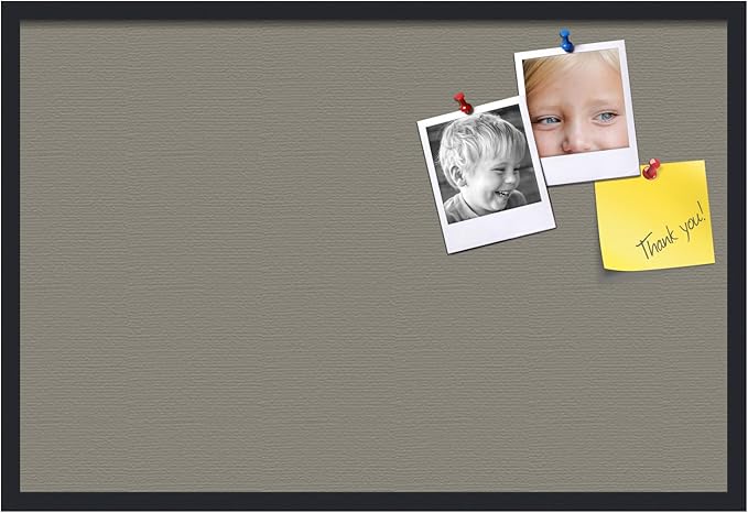 PinPix 36x24 Inch Cork Bulletin Board. This Decorative Framed Pin Board Comes with Pewter Design and a Satin Black Frame. Ideal for Home Office Decor or Message Board (PinPix-1812)-DeskLoop Office