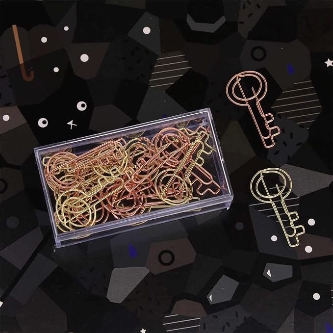 OWLFAVO 40pcs Key Shape Paper Clips - Image 7