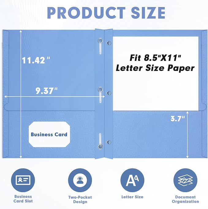 Two Pocket Folders, RAZCC 50 Pack Two Pocket Folders - Image 2
