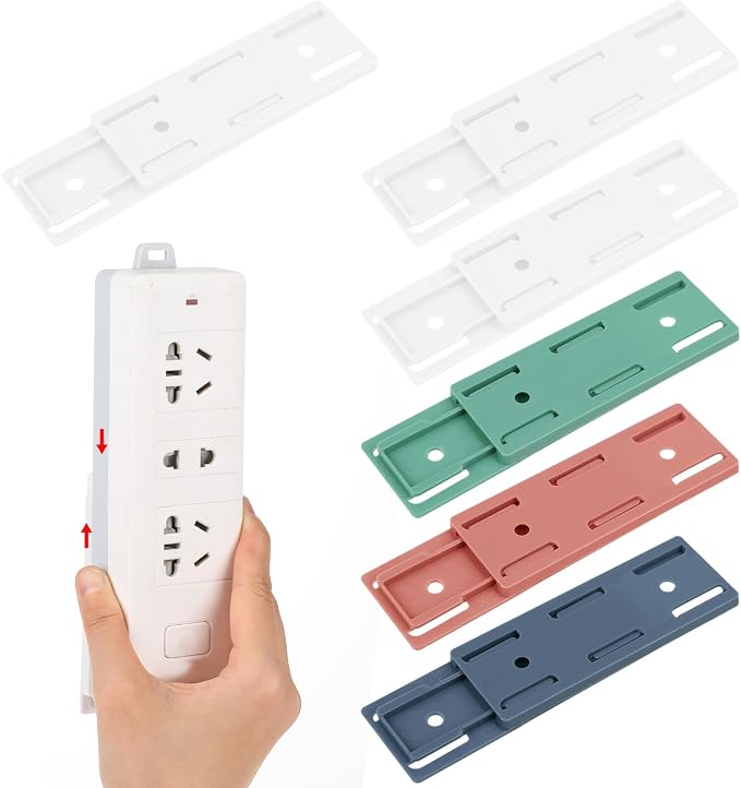 6 Pcs Power Strip Holder, Self-Adhesive Socket Holder by Unknown