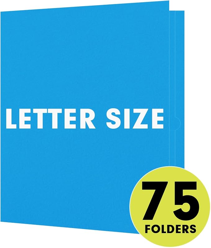 Two Pocket Folders, RAZCC 75 Pack 2 Pocket Folders Fit Letter Size Paper - Image 4