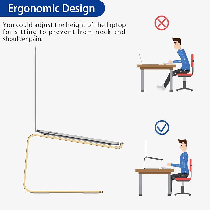 BESIGN LS03 Aluminum Laptop Stand, Ergonomic Detachable Computer Stand - Image 8