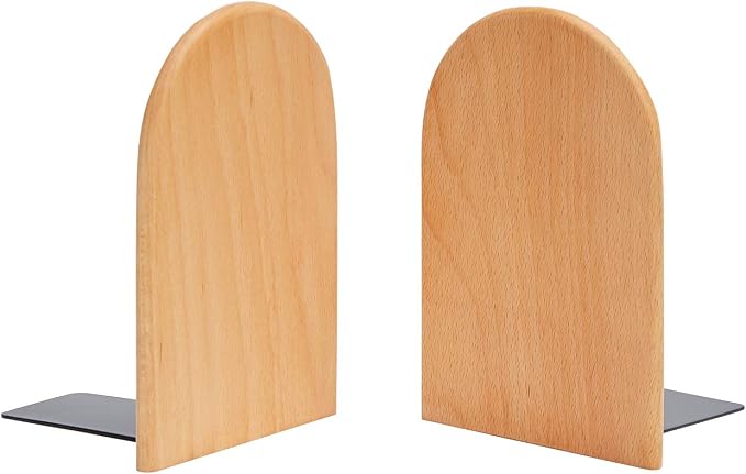 Pandapark Wood Bookends, Non-Skid Bookend - Image 9