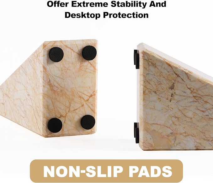 Marble Bookends，Natural Decorative Bookend - Image 4