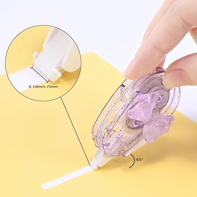 Temiary 6P Aesthetic Correction Tape, Butterfly Knot | Cute Correction - Image 3