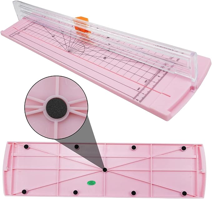 Rayson Paper Cutter Trimmer, A4 Size, Light Pink | A4 12" paper trimmer - Image 6