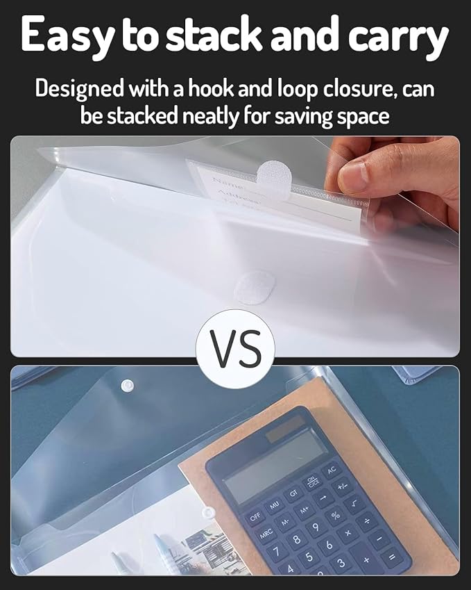 Forvencer Binder Pocket, 5 Pack Super Heavyweight Poly Binder Pocket - Image 6