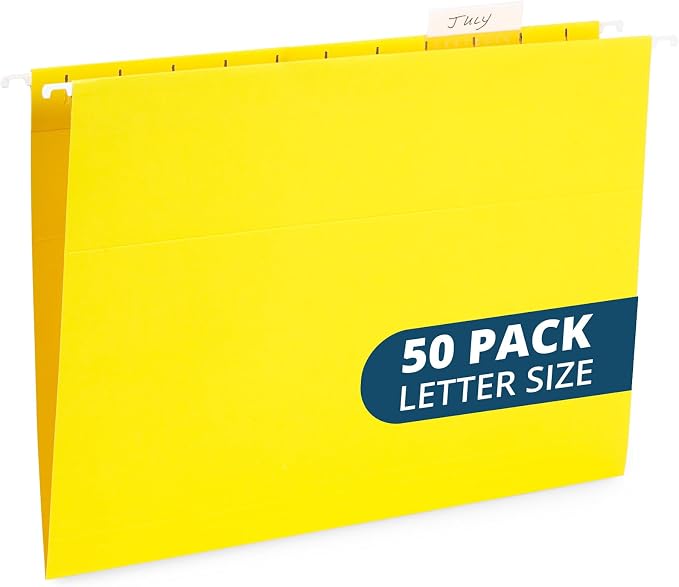Blue Summit Hanging File Folders, Letter Size, 50 Per Box by BlueSummitSupplies