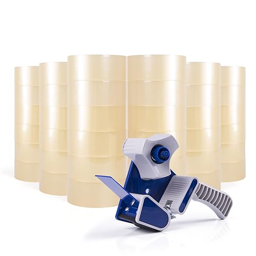 ADHES Packing Tape Shipping Tape Packaging Tape for Moving Boxes,1.88 Inch x 100 Yards x 2.7 Mil, 36Rolls-DeskLoop Office