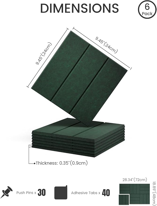 Felt Bulletin Board Tiles -28"x18" - Image 2