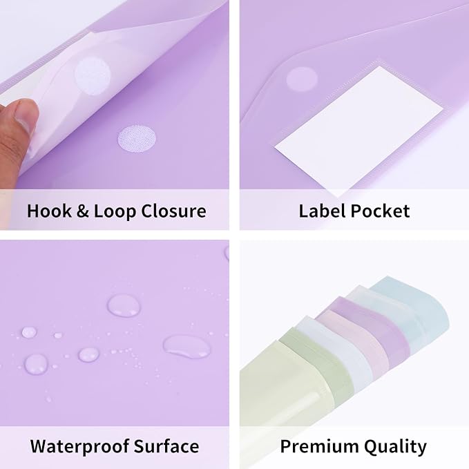 EOOUT 30pcs Plastic Envelopes, Plastic File Folders - Image 4