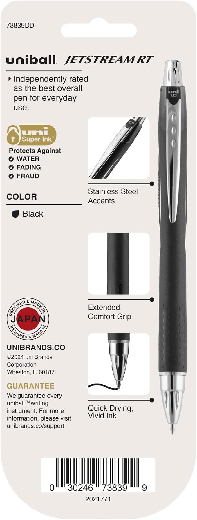 uniball Jetstream RT Retractable Ballpoint Pen, Medium Point, 3 Pack - Image 8