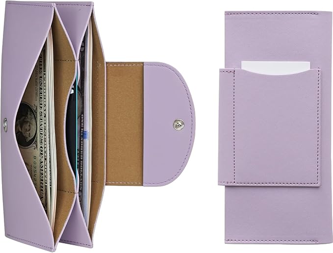 carrotez All-in-One Long Bifold 2-Tier PU Leather Wallet by Carrotez